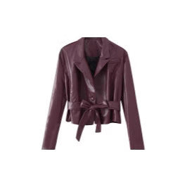 Veste en simili cuir pour femmes avec ceinture stylée Chic & Stil