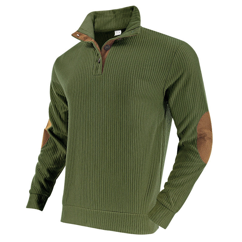 Pulli élégant pour hommes avec col montant de haute qualité et détails contrastés à la mode Lune London
