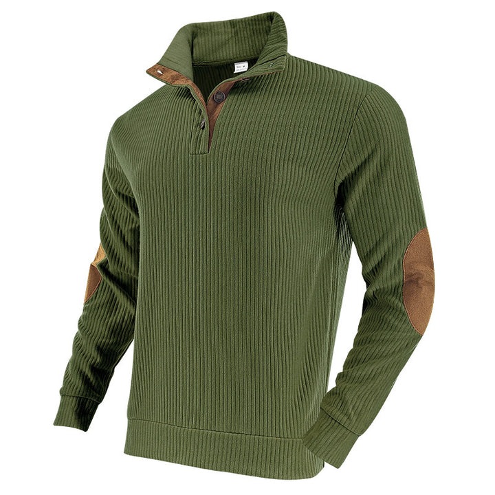 Pulli élégant pour hommes avec col montant de haute qualité et détails contrastés à la mode Lune London