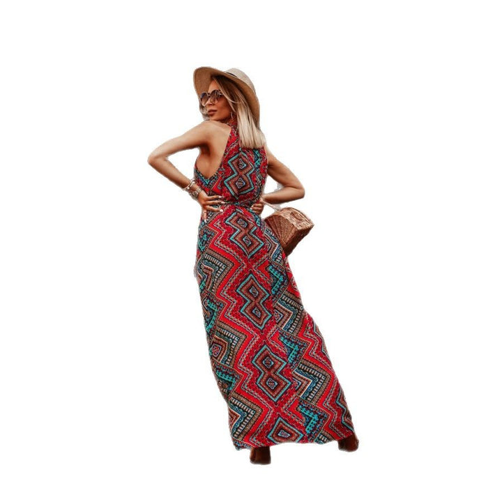 Chic Floral Print Maxi Dress