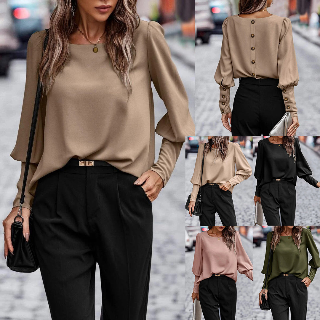 Ladies elegant puff sleeve blouse Lune London