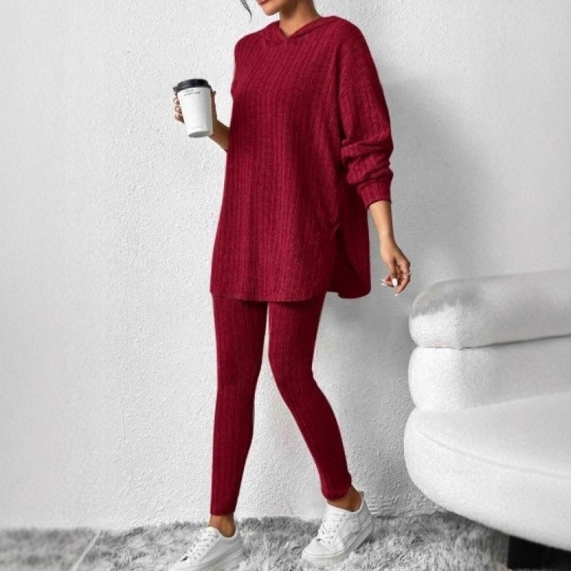 Women's Comfortable Lounge Set with Hood and Slim Pants Lune London