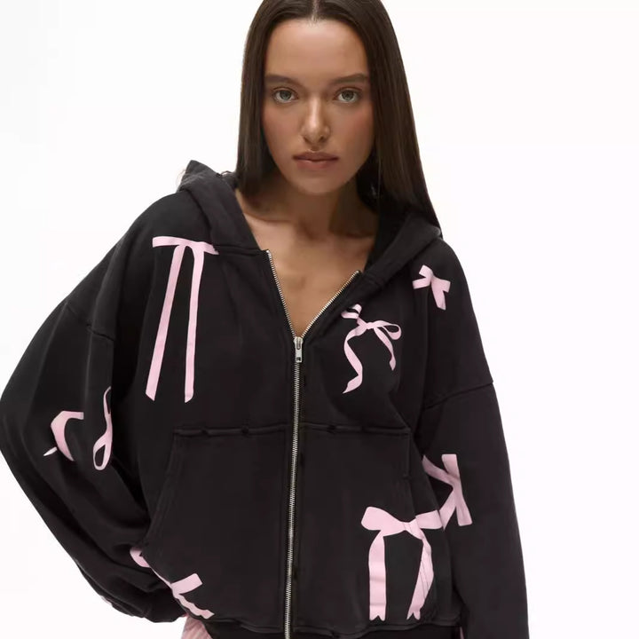 Oversized hoodie for women with a high-impact stripe design Lune London