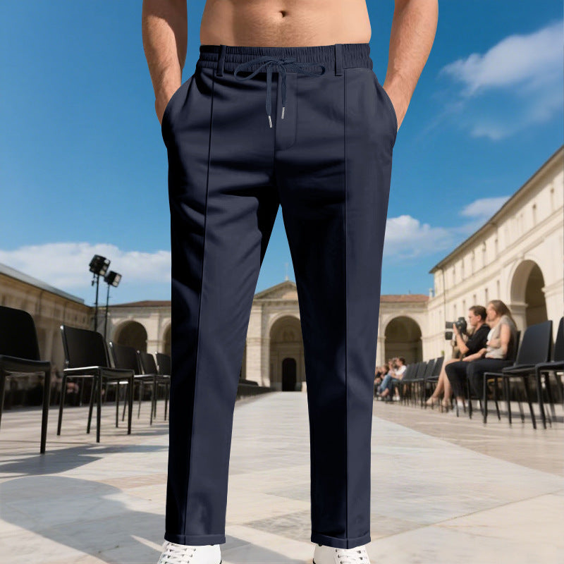 Men's elegant casual pants with elastic waistband and modern pockets Lune London