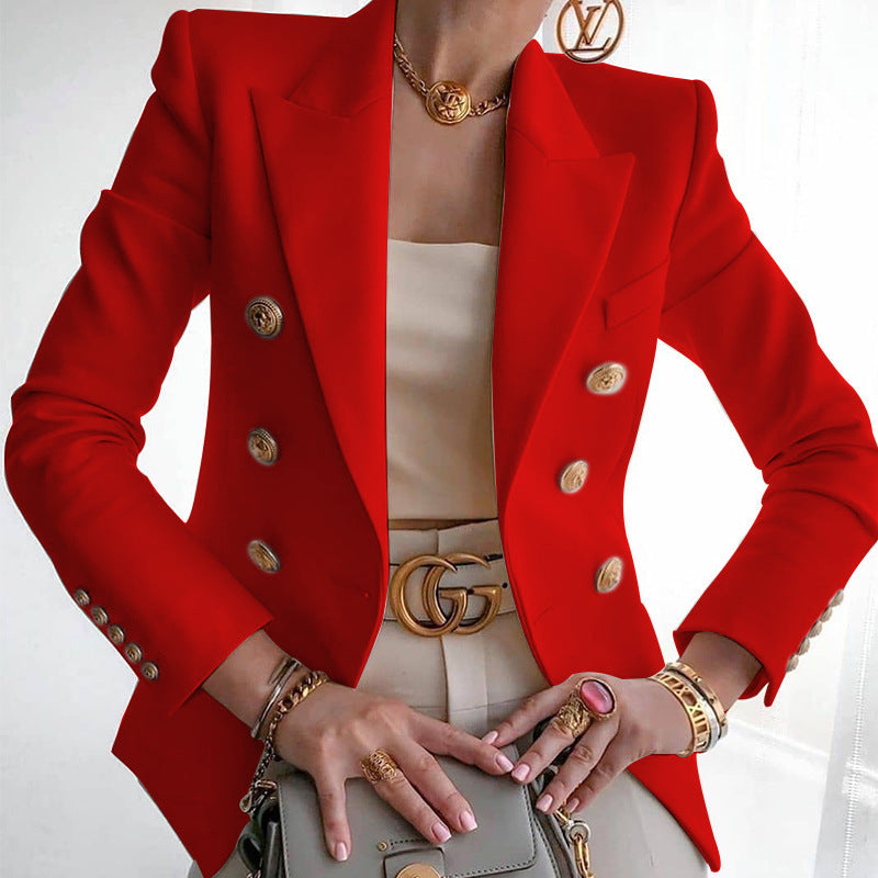 Women Elegant double-breasted jacket with fitted cut Lune London