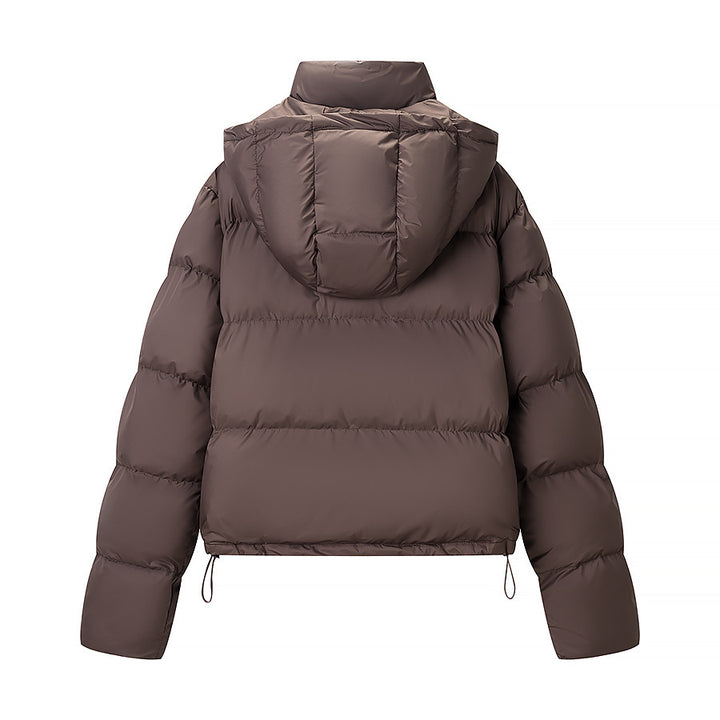 Ladies Boxy Quilted Winter Jacket with Detachable Hood, Two-Way Zipper and Insulation Filling Amarae