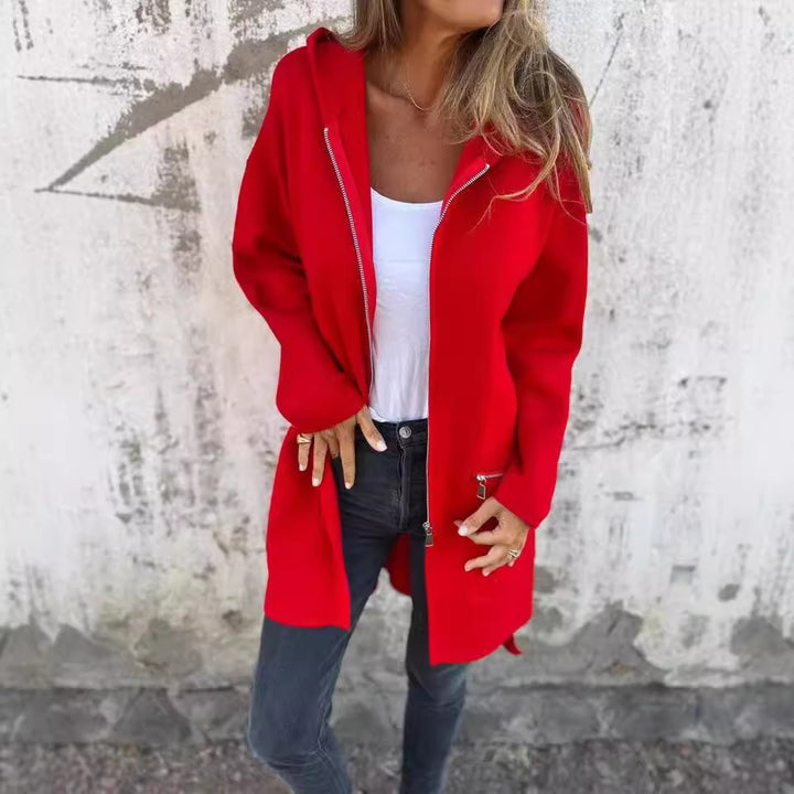 Casual and elegant women's jacket with zipper Amarae