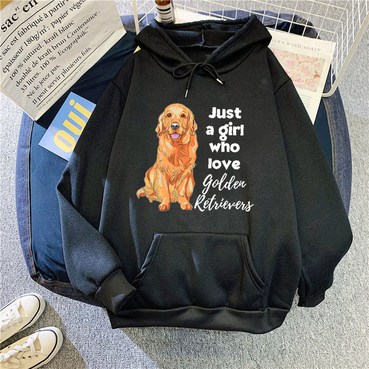 Women's Hoodie with Loving Golden Retriever Motif Chic & Stil
