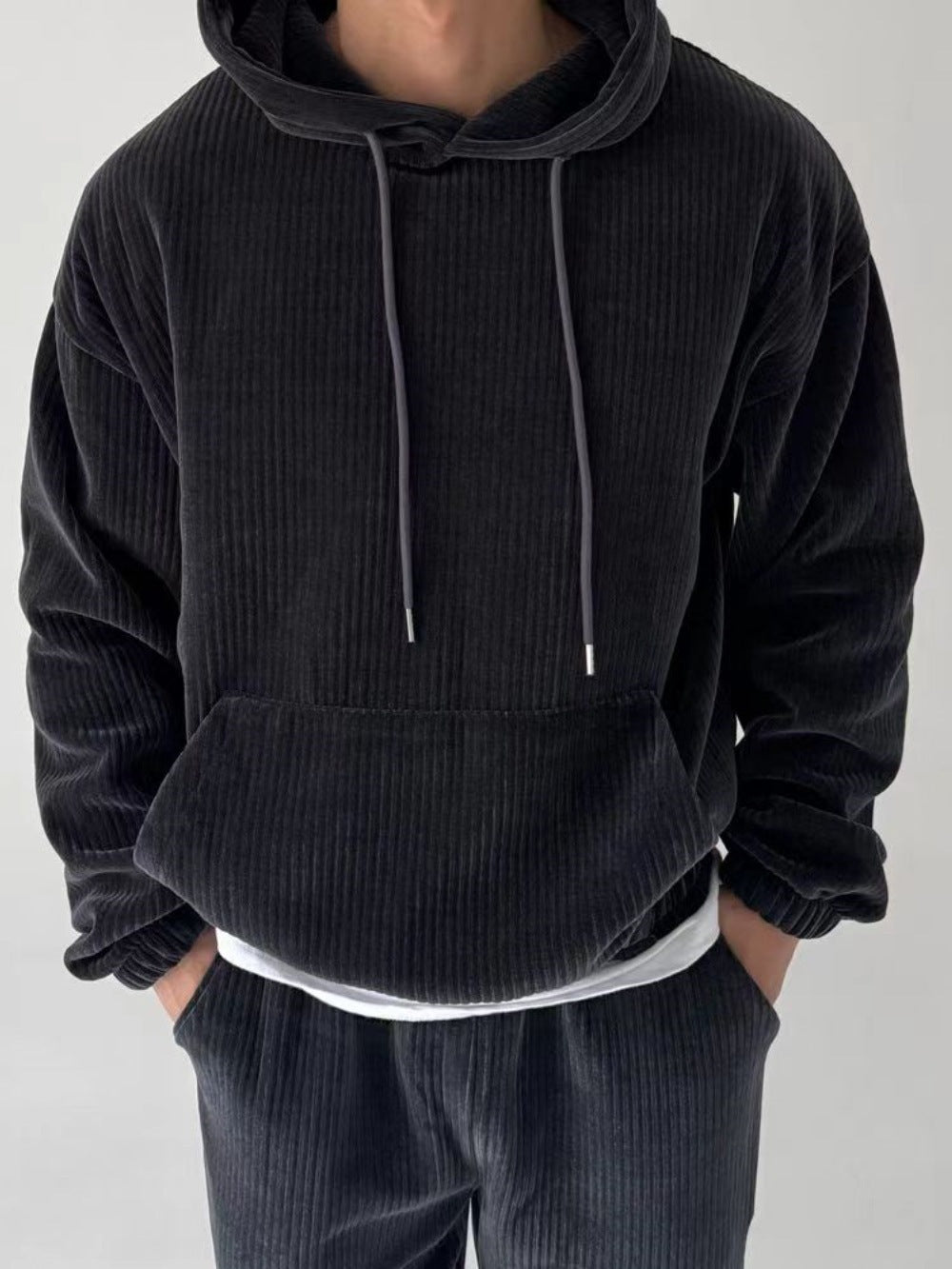 Men's Hoodie with chic and stylish ribbed structured design