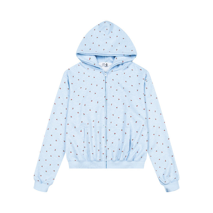 Women's Two-Piece Lounge Set with Hoodie Zip Jacket and Wide Sleep Pants Amarae