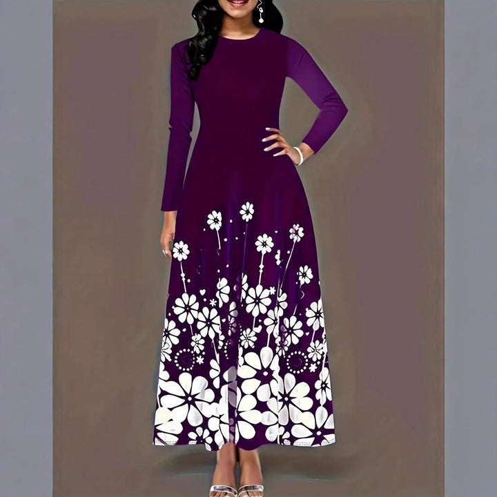Maxi dress women with floral design and practical pockets Lune London