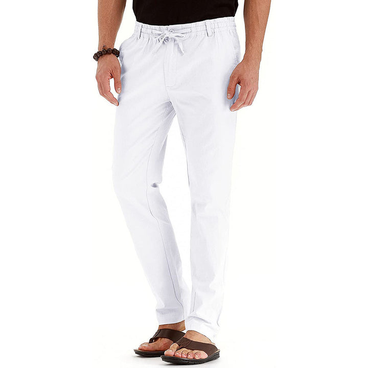 Casual linen pants for men with elastic waistband and comfortable fit Lune London