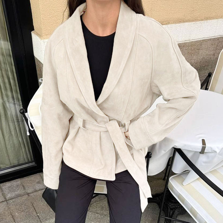 Women Elegant Reversible Suede Blazer Jacket High Quality Lune London