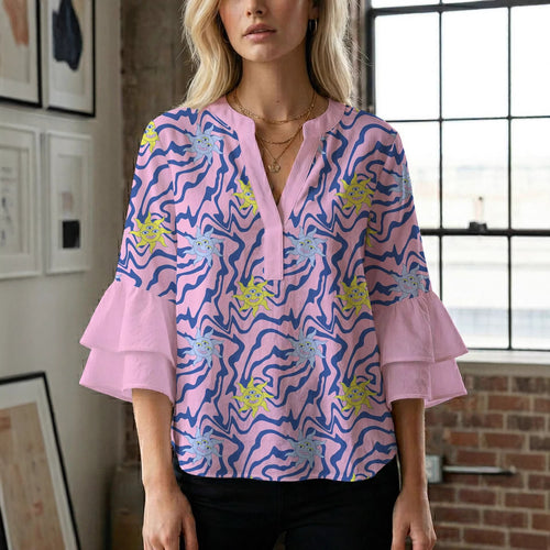 Ladies blouse with beautiful floral design Amarae