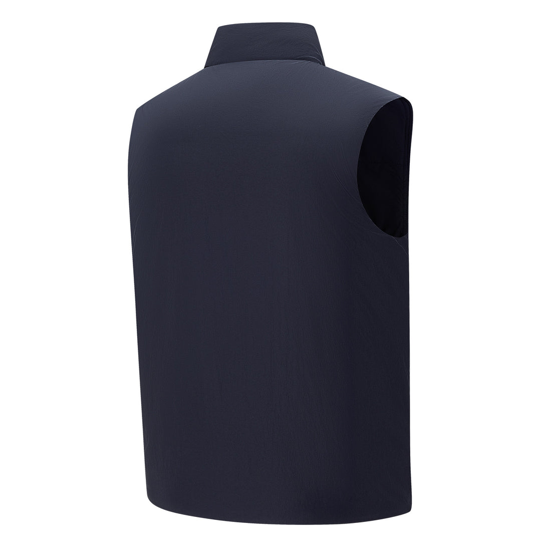 Men's Lightweight Outdoor Vest with Slim Fit, Stand Collar and Two-Way Zipper Amarae