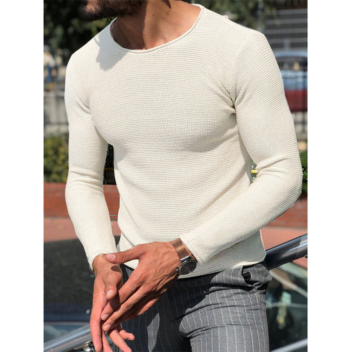 Long-sleeve T-shirt for men in textured fabric Lune London