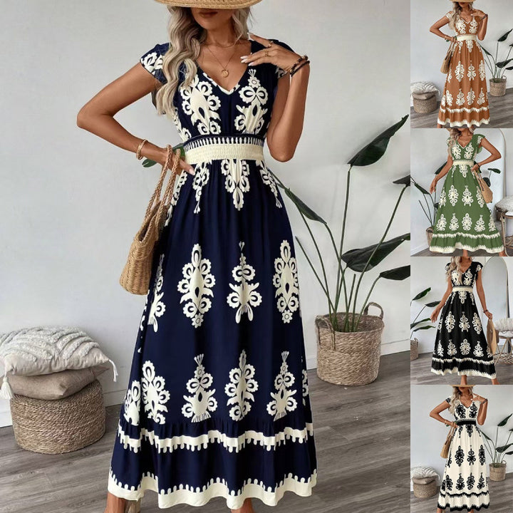 Bohemian maxi dress for women with A-line silhouette Lune London