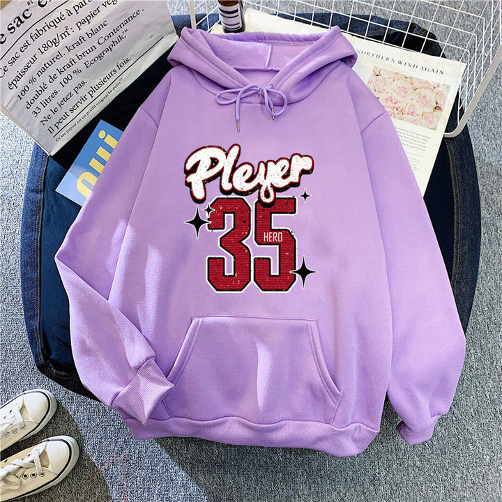 Women's hooded sweatshirt with creative basketball design Chic & Stil
