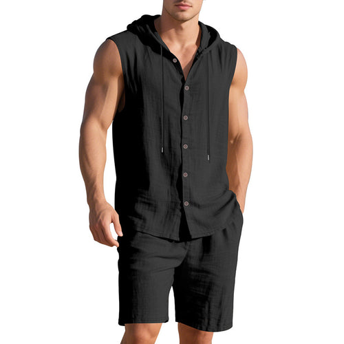 Casual hoodie t-shirt and shorts set Amarae for men