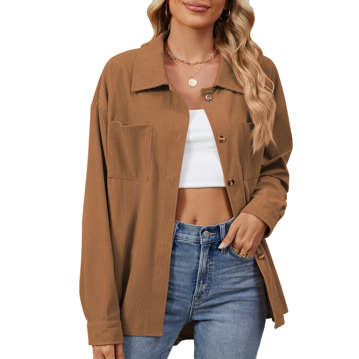 Corduroy jacket for women with a comfortable fit and practical chest pockets Lune London