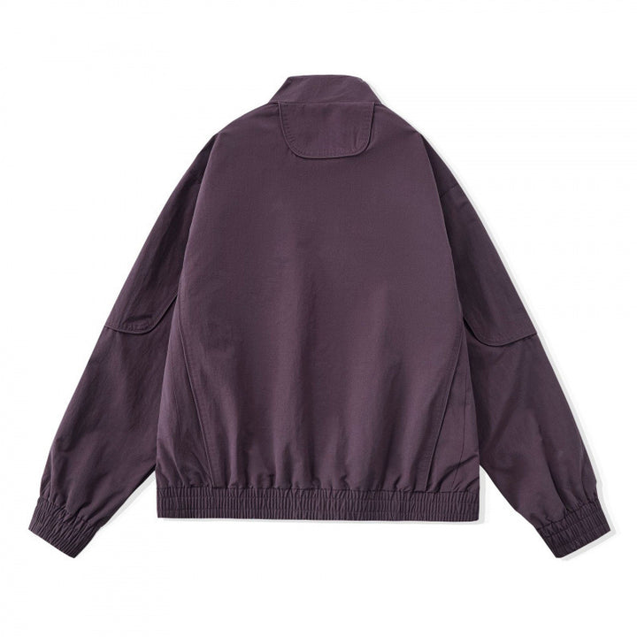 [Unisex] Lightweight Boxy Transitional Jacket with Stand Collar, Raglan Sleeves, and Zipper Pockets Amarae