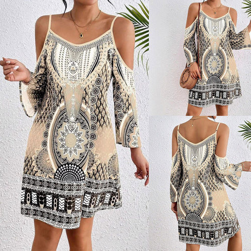 Amarae bohemian off-shoulder mini dress