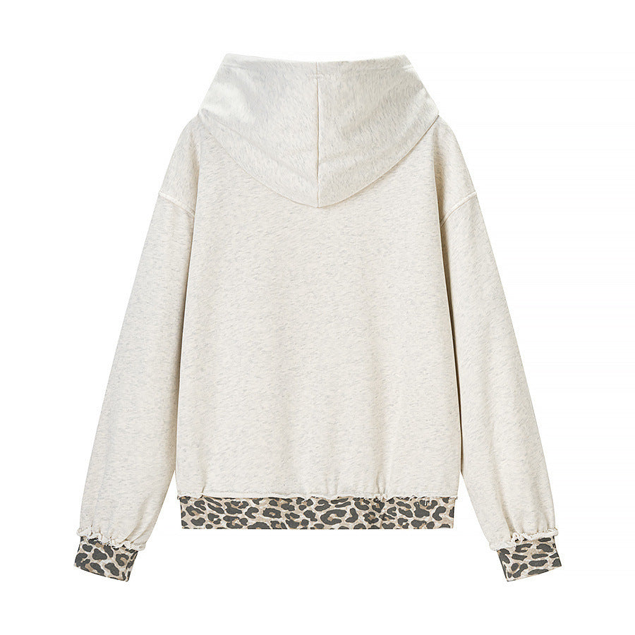 Women's Oversized Hoodie in Used Look with Leo Trim Amarae