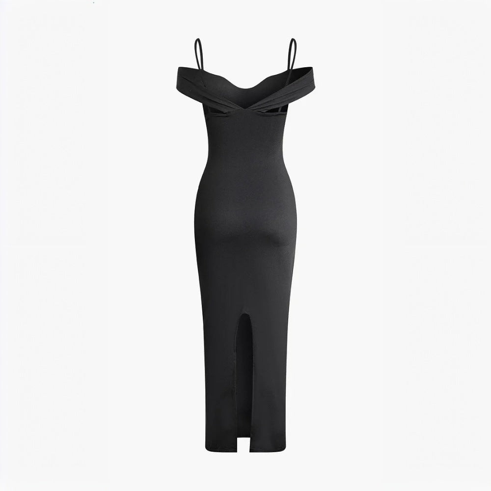 Robe maxi à découpes pour femmes avec détails aux épaules Chic & Stil