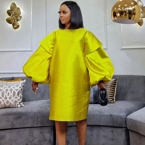 Elegant dress for women with voluminous and fluid sleeves Amarae