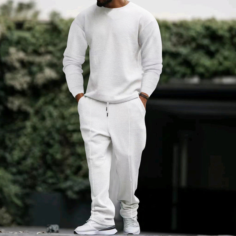 Casual set for men, textured fabric sweatshirt and jogger pants Lune London
