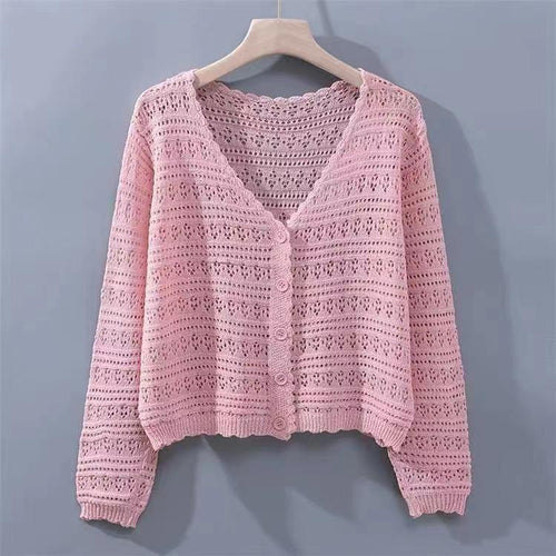 Ladies' vest with an airy crochet look and an adorable V neck Amarae