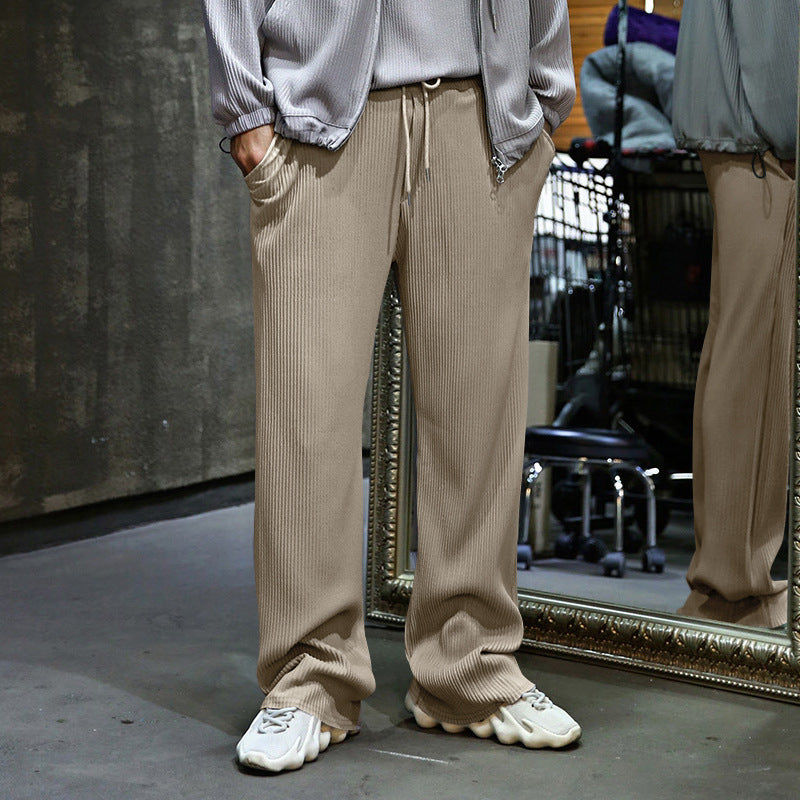 Chic and Stylish Men's Leisure Pants with Textured Design