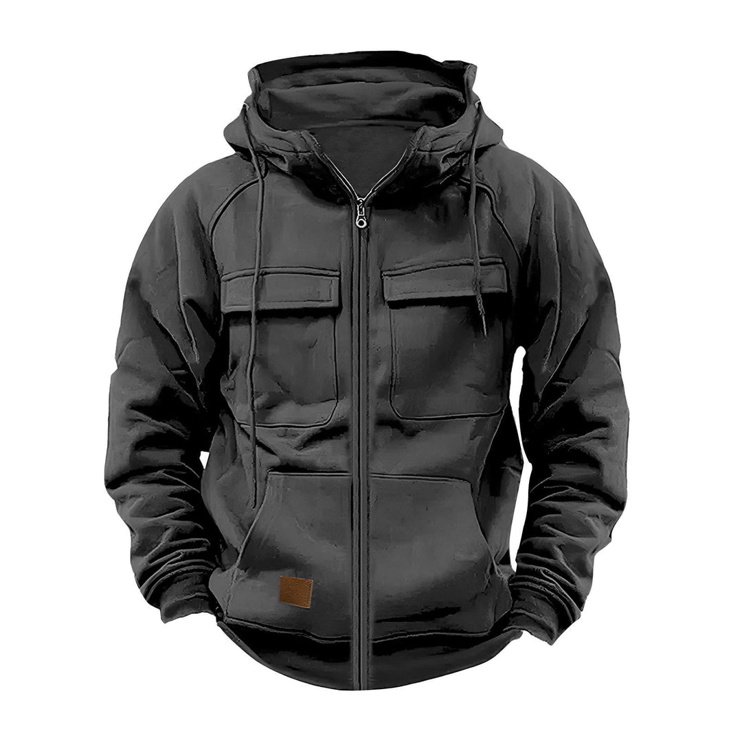 Functional jacket for men with hood and large pockets Lune London