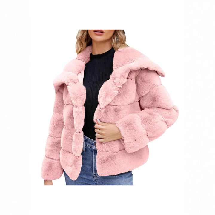 Trendy women's jacket with puff sleeves and soft faux fur lining Lune London