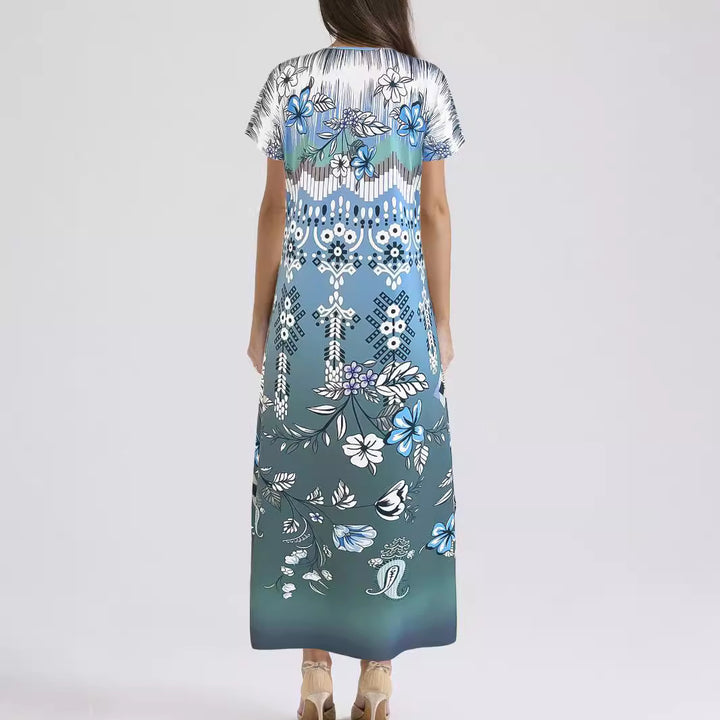 Ladies Elegant floral pattern Maxi dress Lune London