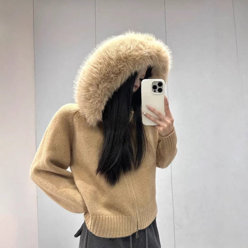 Ladies trendy hoodie cardigan Amarae
