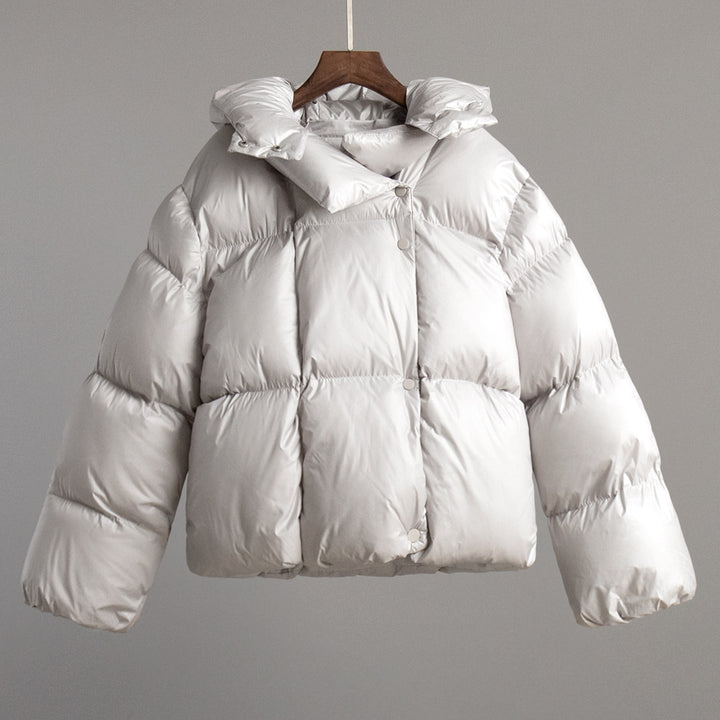 Ladies Short Hooded Down Jacket Trendy Lune London
