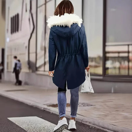 Ladies padded winter coat with removable hood Amarae