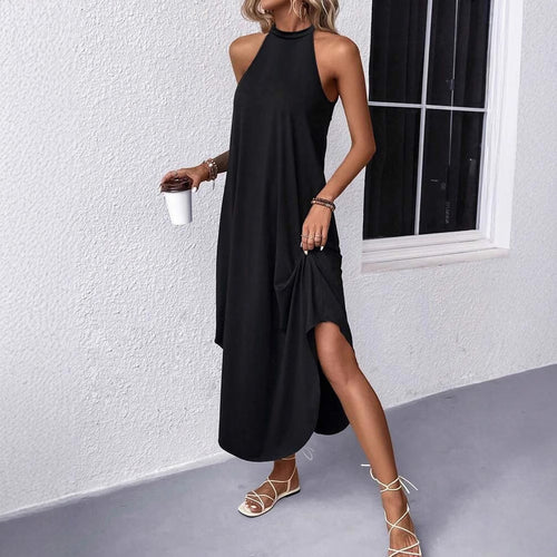 Casual summer maxi dress for women with an elegant backless design and practical pockets Amarae