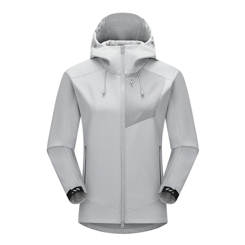 Unisex Softshell Outdoor Jacket with Hood, windproof and elastic Amarae