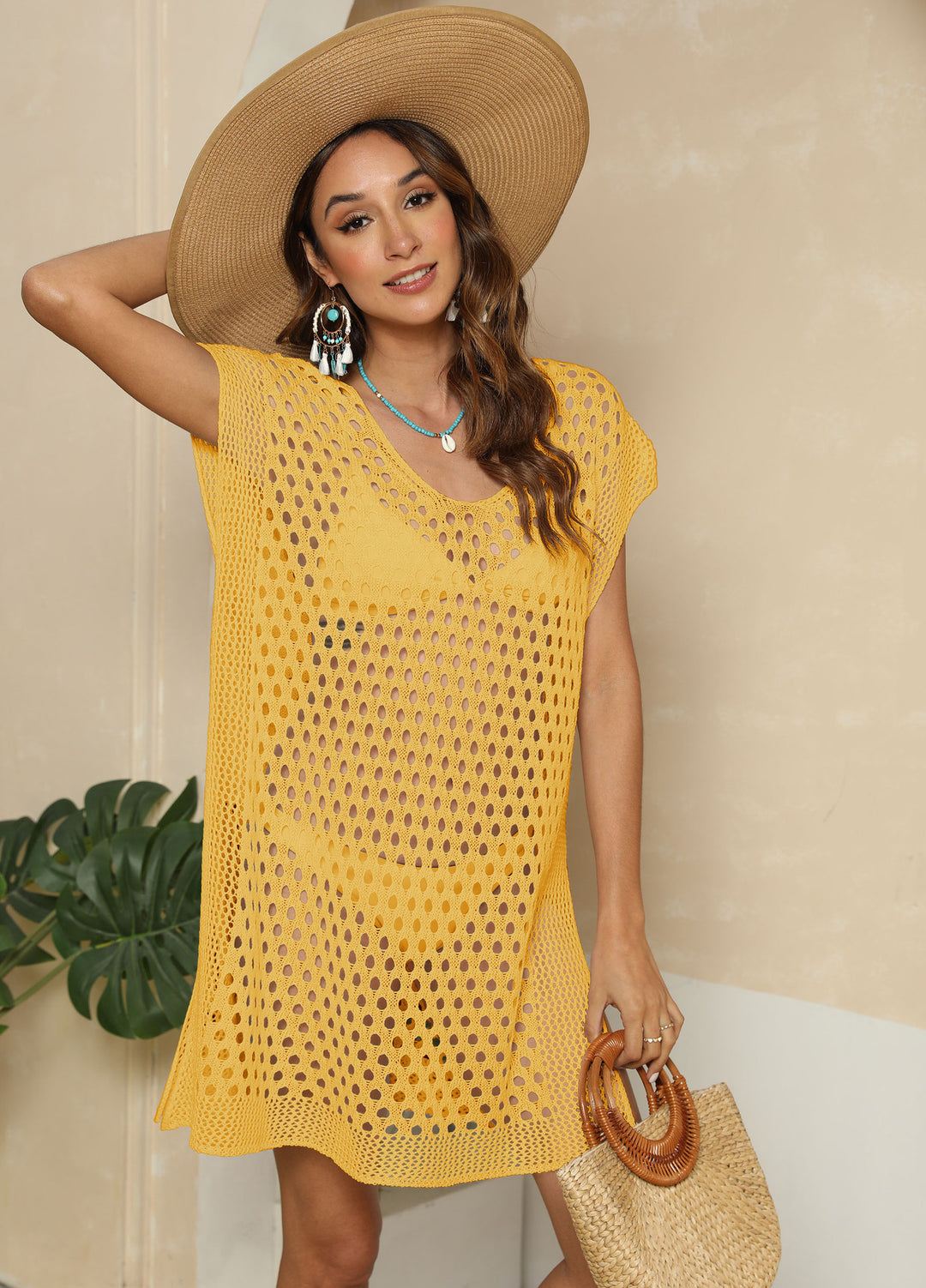 Amarae Open Knit Beach Dress for Women
