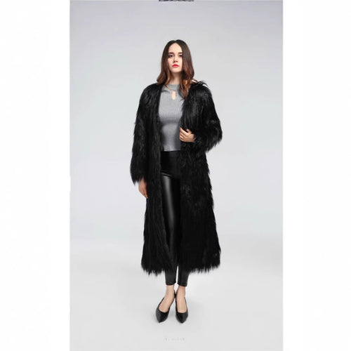 Luxurious faux fur coat for women with elegant lining Amarae
