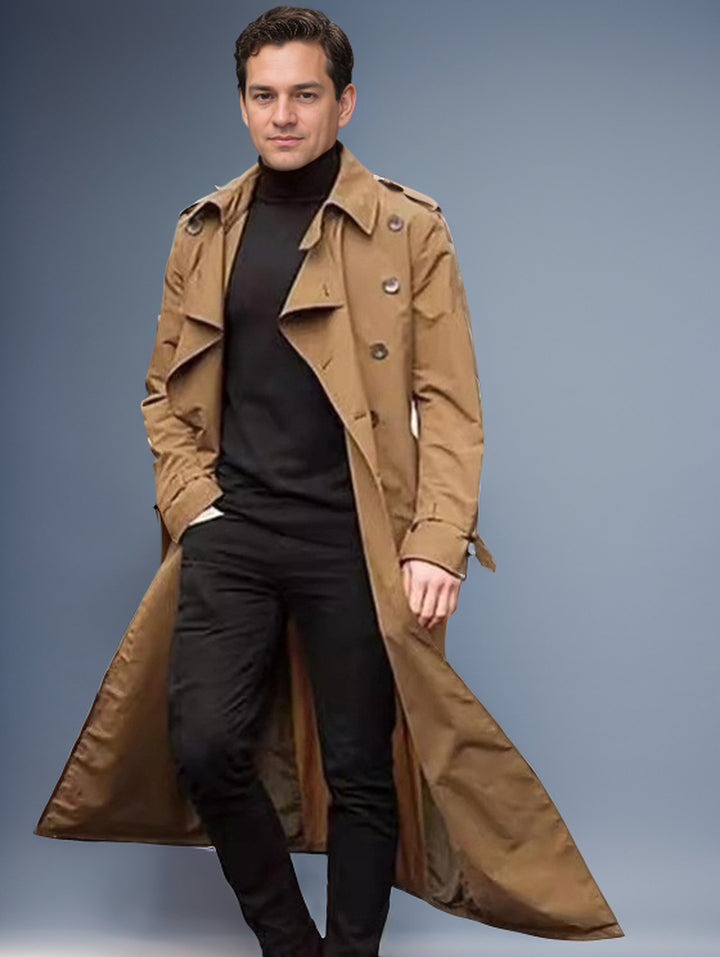 Men Elegant Long Trench Coat Amarae