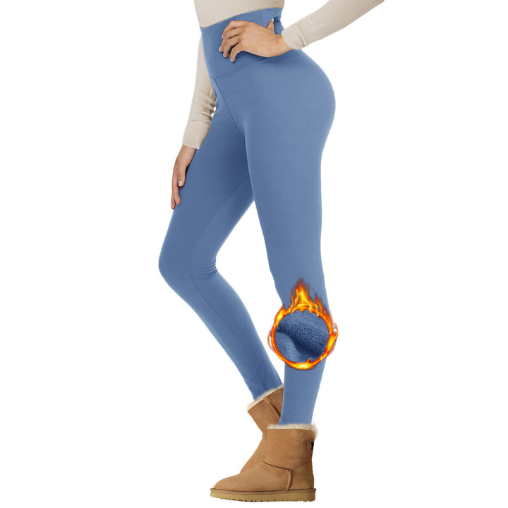 Women's Fleece-lined Thermal Leggings with High Waist and Figure-shaping Stretch Amarae