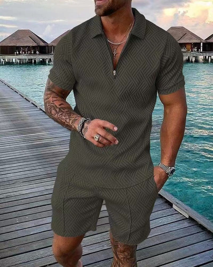 Elegant leisure suit for men with textured design Amarae