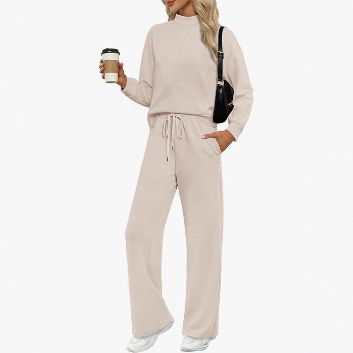 Women's sporty loungewear set with high collar and wide leg Lune London