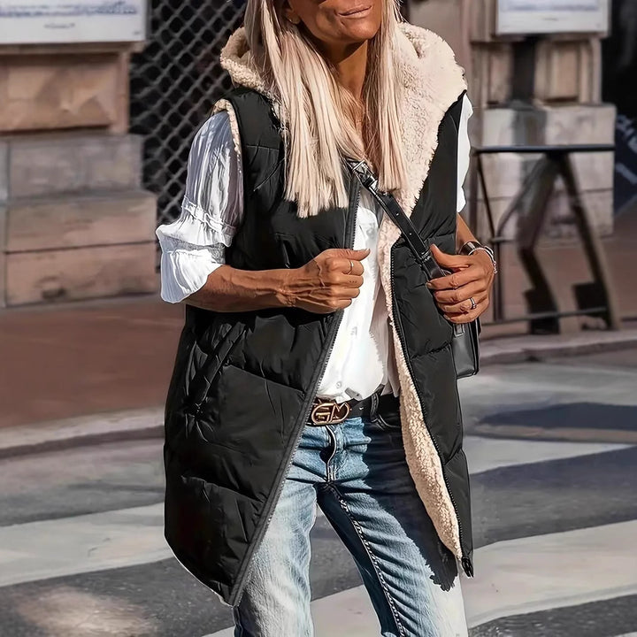 Reversible women's jacket with sherpa lining Lune London