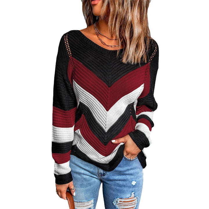 Sweater for women and casual knit with zigzag pattern and airy cut Lune London