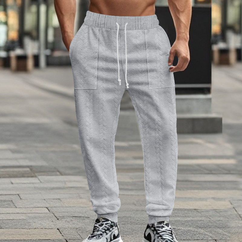 Men's comfortable joggers with textured design and elastic waistband Chic and style