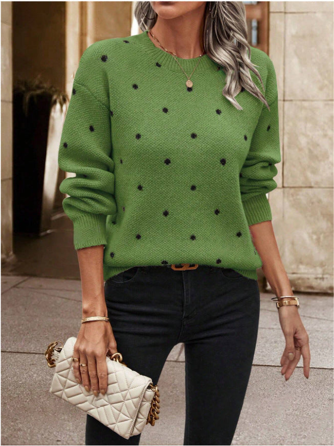 Women's fashionable sweater with dotted design Lune London